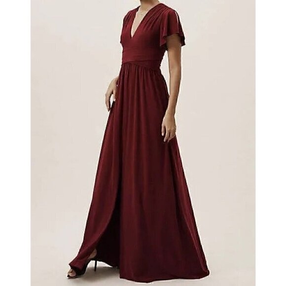 BHLDN Dresses & Skirts - BHLDN Burgundy Maxi Dress